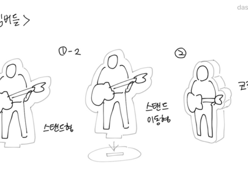 핫쯔 아크릴 디오라마 스탠드 만들기 -1. 스케치