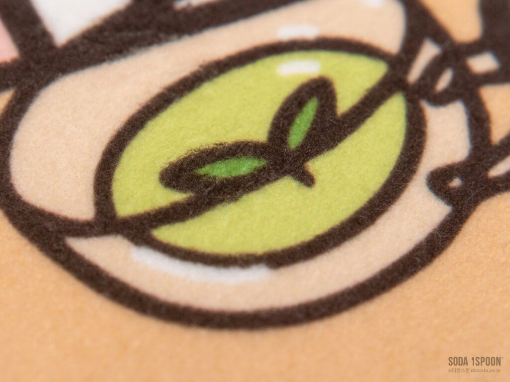 인쇄 퀄리티를 보여주는 근접샷