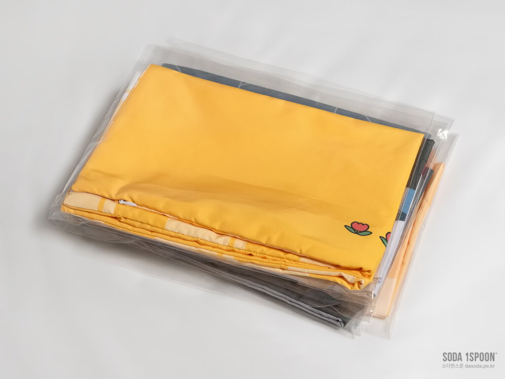 opp 비닐봉투에 포장된 베개커버